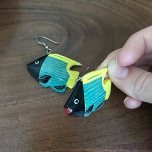 Handmade fish earrings 🐠